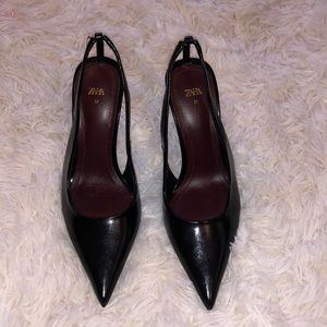 Zara point toe sling back pump